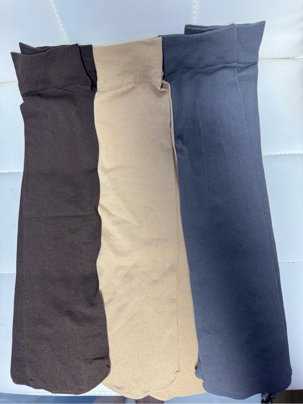 Women's Solid Color Ankle Length Tights Socks 3-Pack